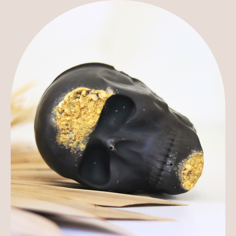 Gilded Pyrite Skull Soap